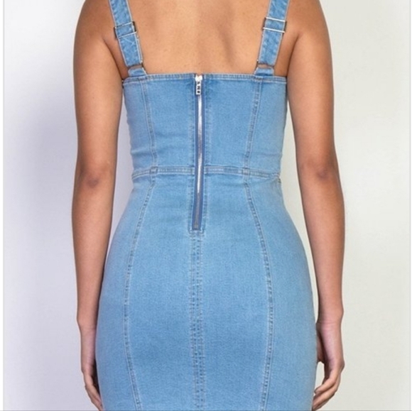 SWEETHEART DENIUM CORSET BUSTIER MINI DRESS - Picture 3 of 6